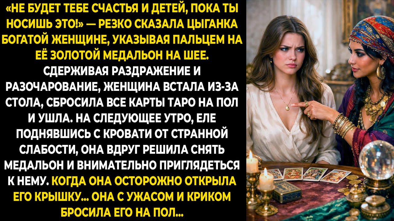 «Не будет тебе счастья и детей, пока ты носишь это!» — резко сказала цыганка богатой женщине …