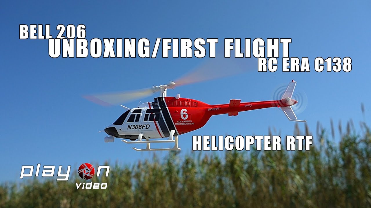 Rc Era C138 - Bell 206 Helicopter - Unboxing/First flight