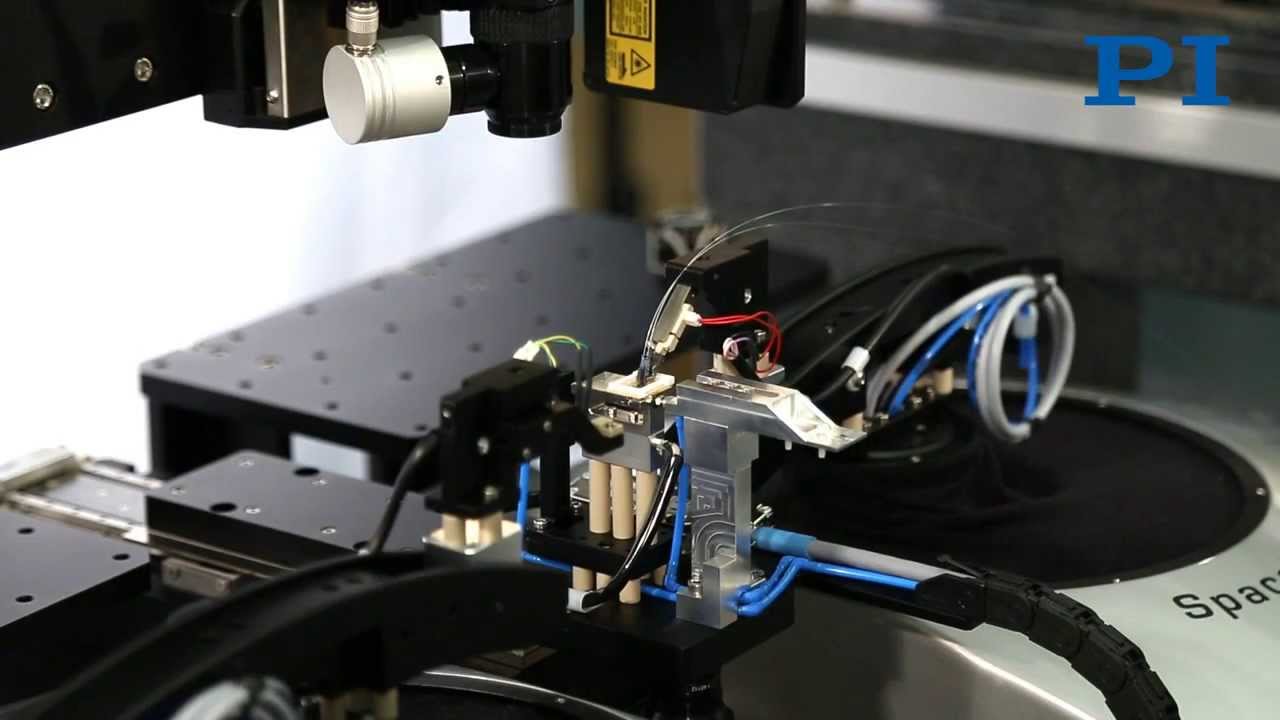 PI's Active Optical Alignment | Automated Fiber Optic Alignment Stage | Silicon Photonics Alignment
