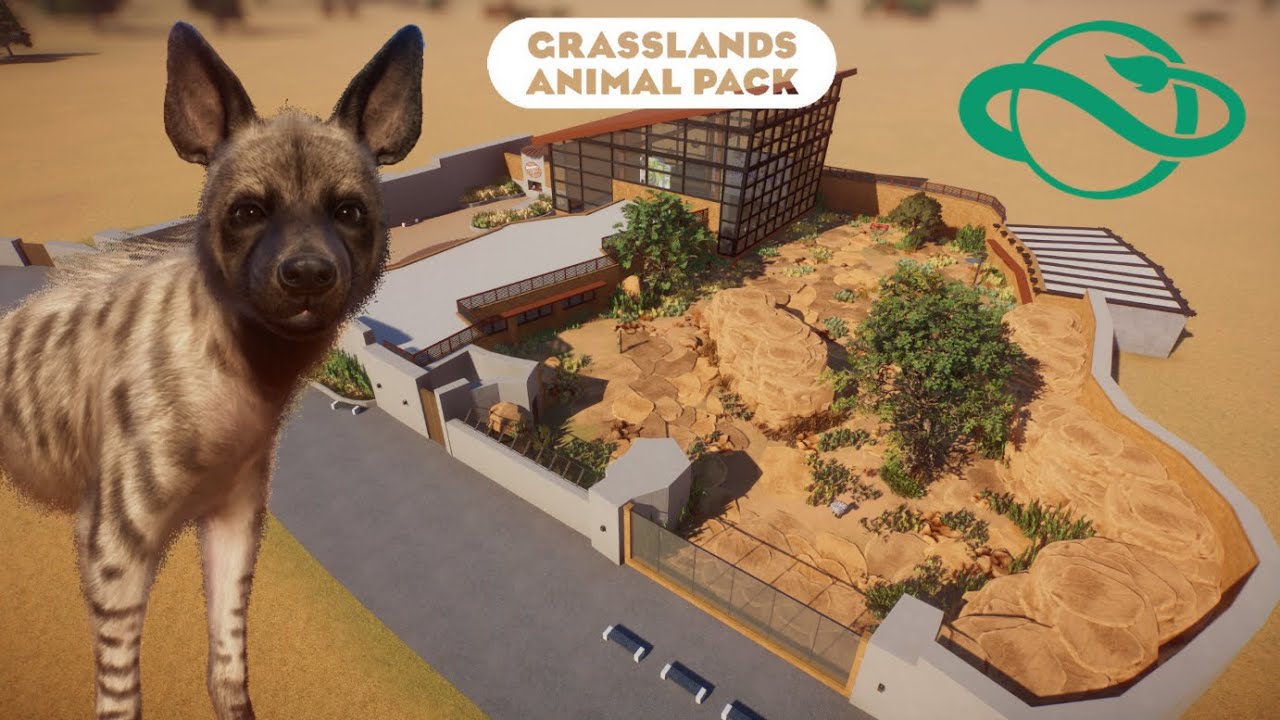 Striped Hyena || Grassland Animal Pack || Planet Zoo Speed Build