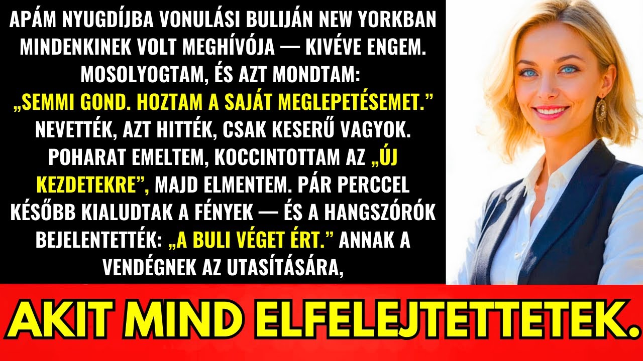 Apám Nyugdíjas Búcsúpartijára Mindenkit Meghívtak, Csak Engem Nem—Amíg Ki Nem Aludtak A Fények