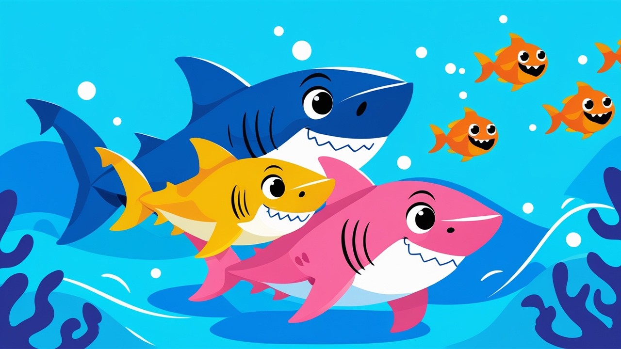 🦈 Baby Shark con Ritmo 🎵 Canciones para Niños Felices 😄 Tiburón Bebé 🐳