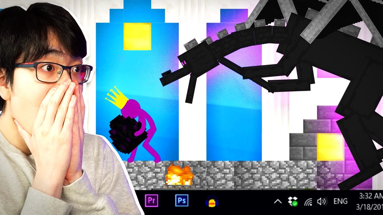 Little Brother REACTS to Minecraft Animations! (AVM Shorts Episode 1 - 3)