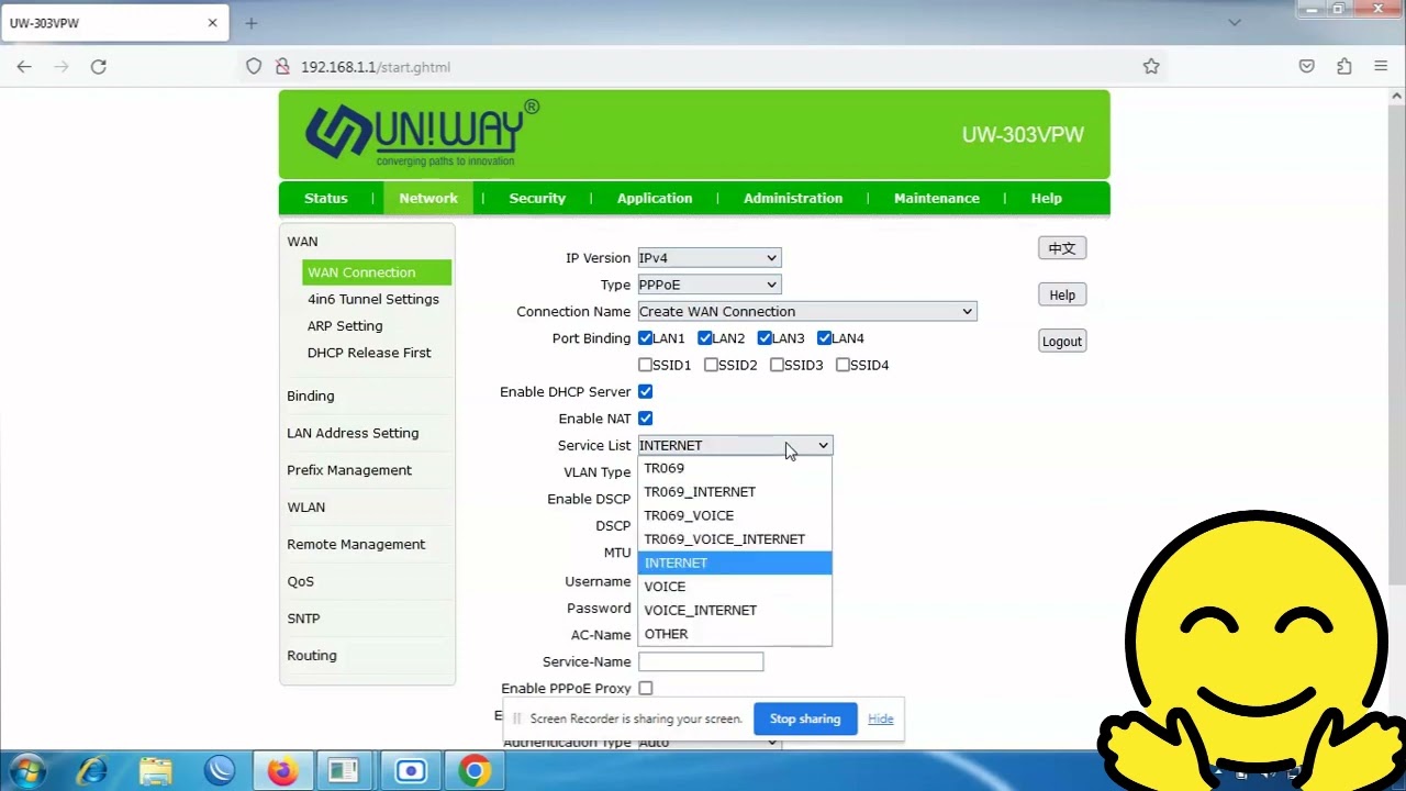 UNIWAY-ONT | INTERNET CONFIGURATION| WIRELESS CONFIGURATION| UW-303| @CallMeTechieMubin