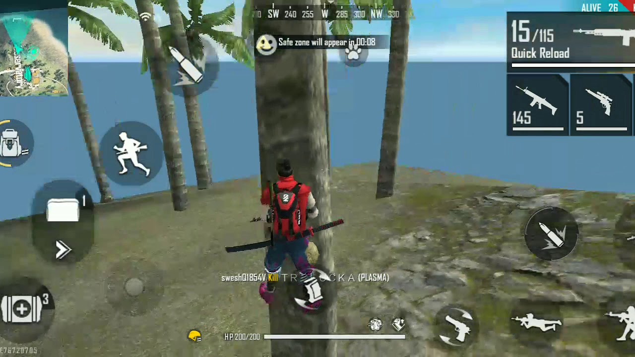 Free fire coconut tree up
