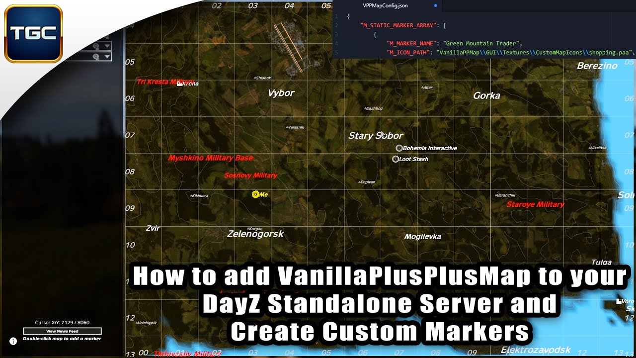 How to add VanillaPlusPlusMap to your DayZ Standalone Server and Create Custom Markers