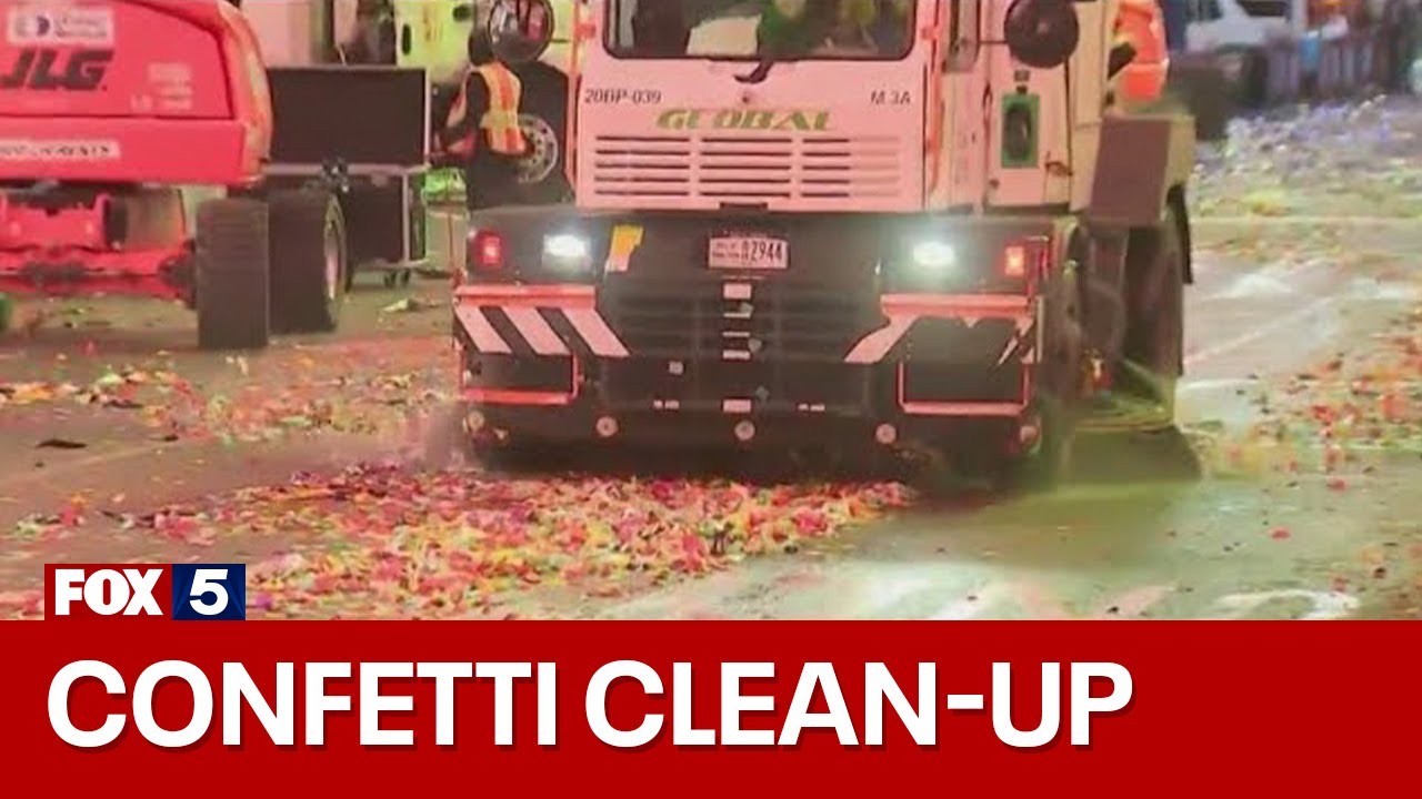 NYC cleans 100,000 pounds of confetti after New Year's celebrations