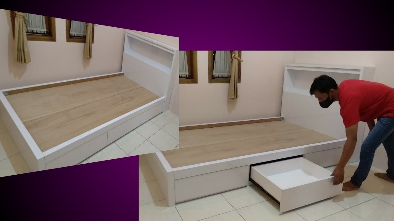 membuat tempet tidur minimalis WHITE || LACI