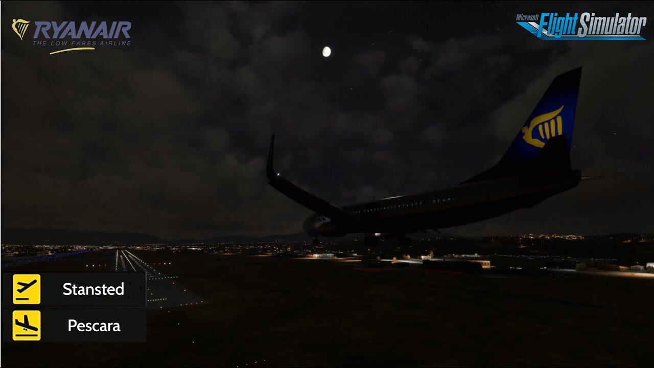 Stansted to Pescara - MSFS 2020 - Ryanair