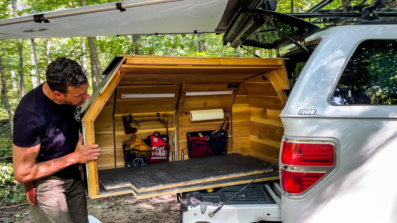 My DIY Slide Out / Modular Pickup Truck 2- Foot Camper Extension for Short Bed Pickups
