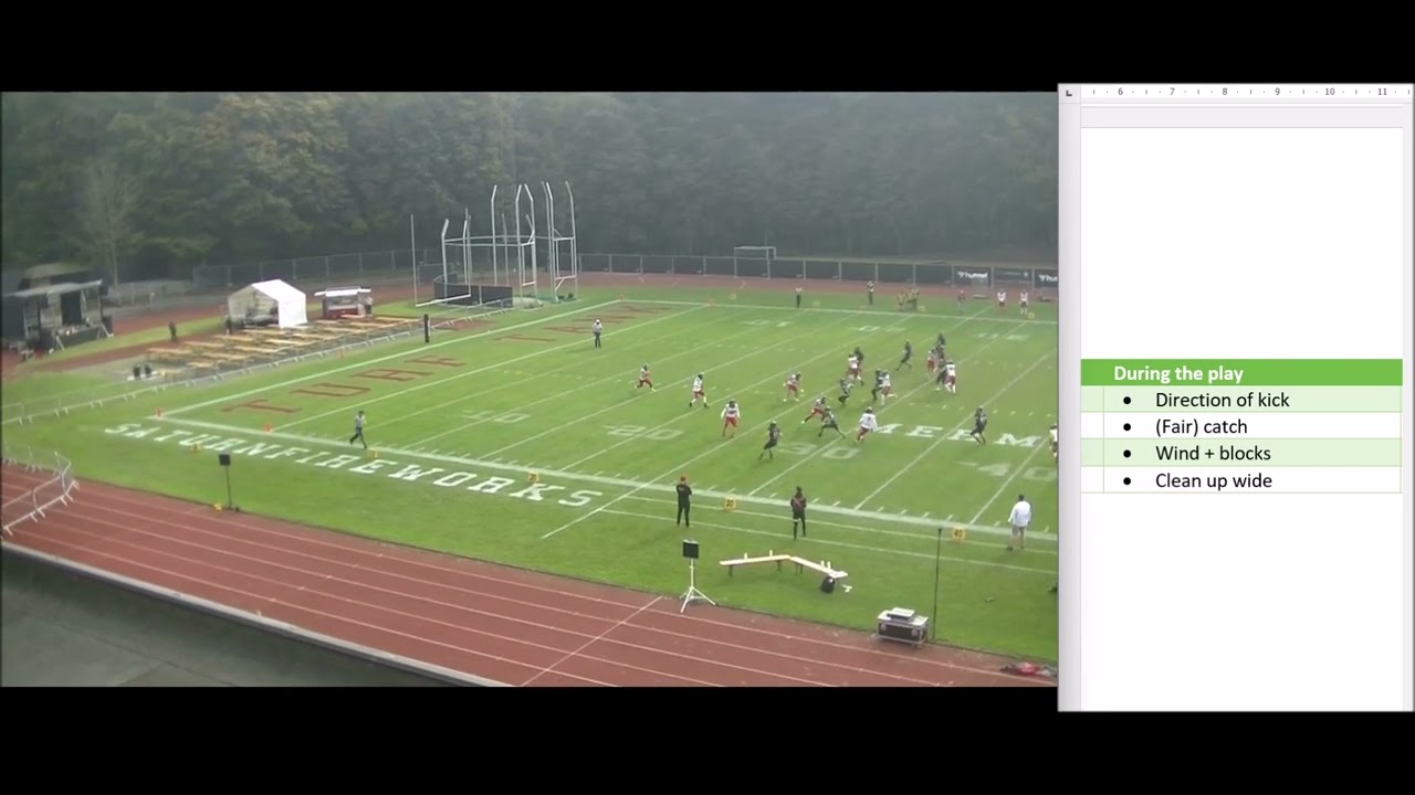 IFAF Training Tape 2022 Bullet Referee Kickoff 6 7 8