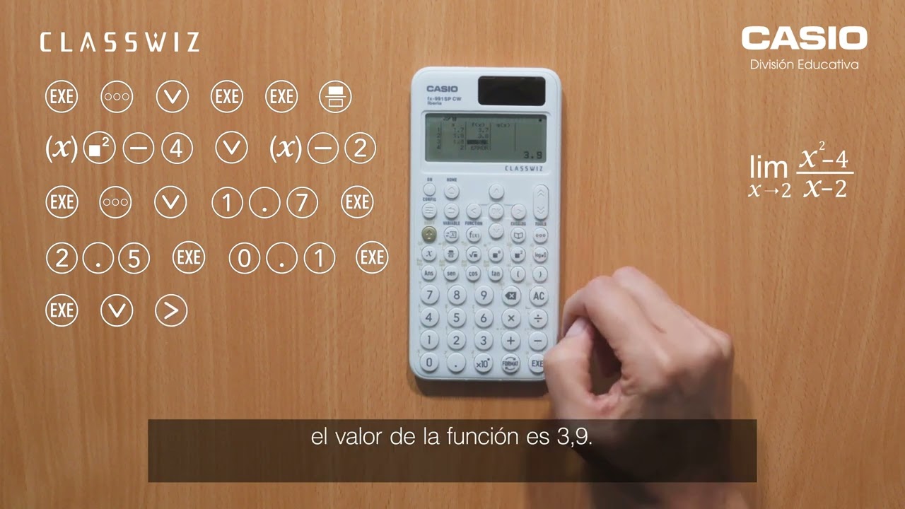 Casio ClassWiz - Límite de una función