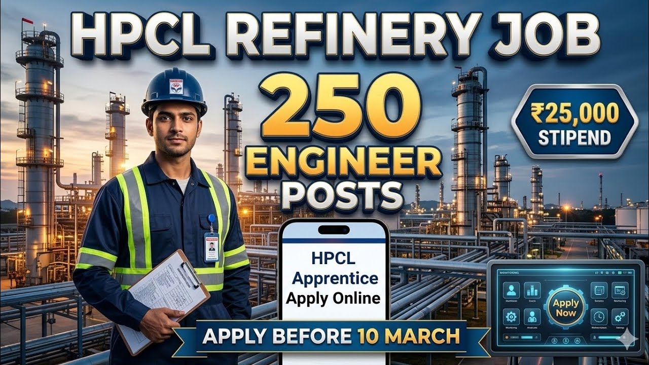 HPCL Refineries Division Recruitment 2026 | 250 Graduate Apprentice Jobs | Apply Online
