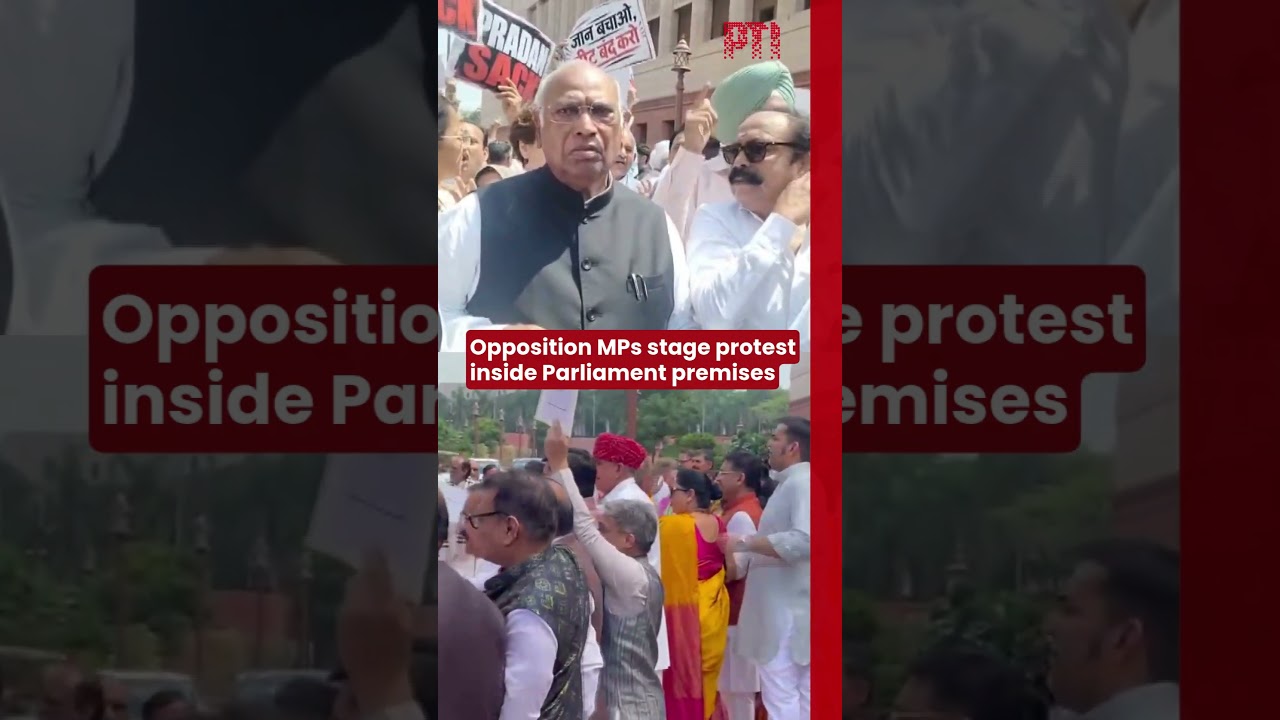 Opposition MPs stage protest inside Parliament premises