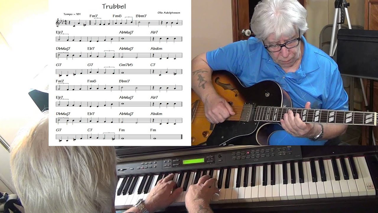 Trubbel - Jazz Bossa guitar & piano cover ( Olle Adolphson ) Yvan Jacques