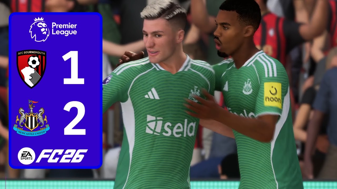 Toon survive late scare to return to winning ways | B'mouth 1-2 Newcastle | FC 26 EPL Highlights