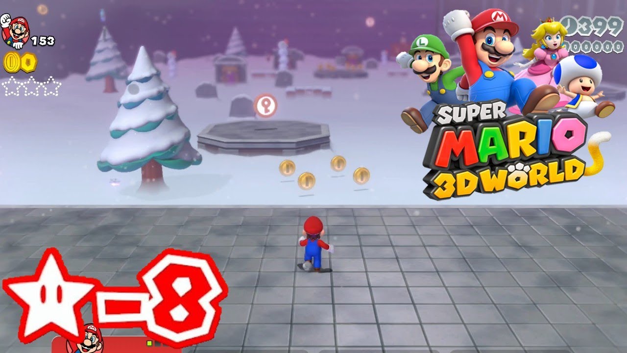 Star-8 Peepa's Fog Bog - All Star & Stamp 100% Gameplay Walkthrough - Super Mario 3D World