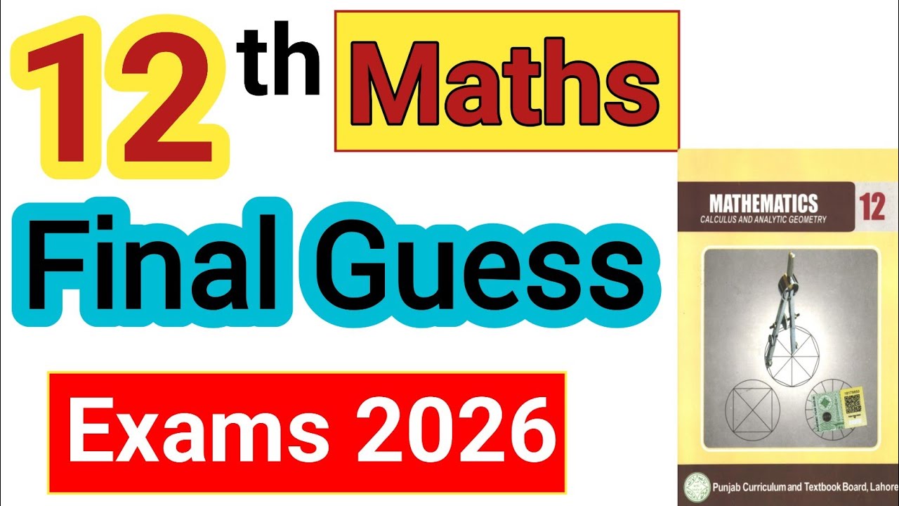 2nd year Math Guess Paper 2026 || FSC part 2 Maths guess paper || ICS Maths Part 2 imp Questions