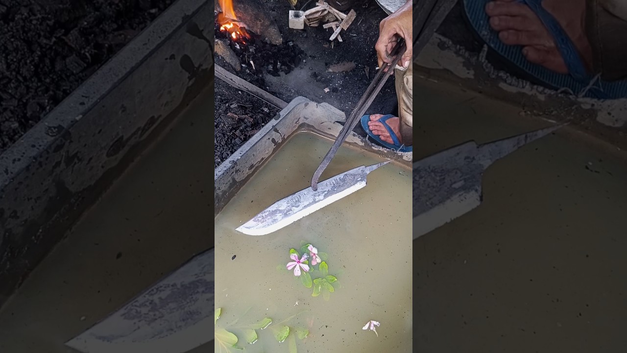 gilding or hardening of kitchen knife blades 