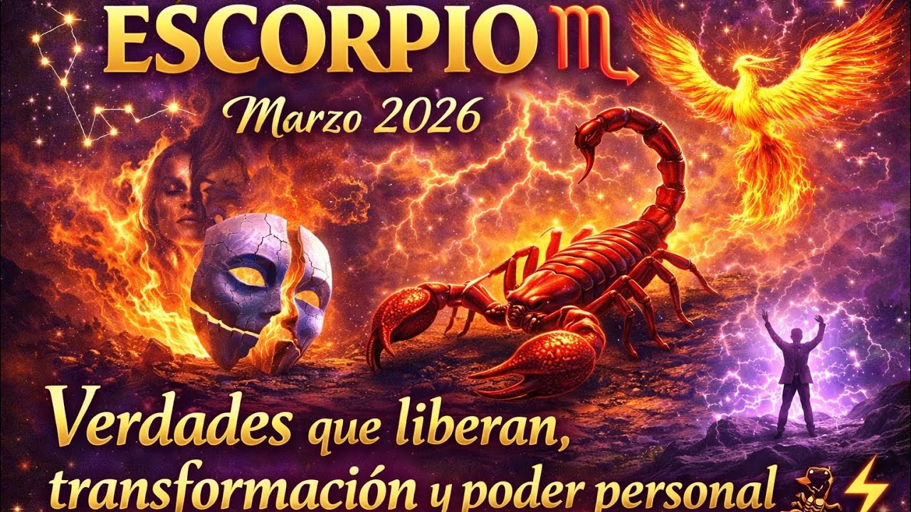 ♏ Escorpio — Predicciones de Marzo 2026: Verdades que liberan, transformación y poder personal 🦂⚡