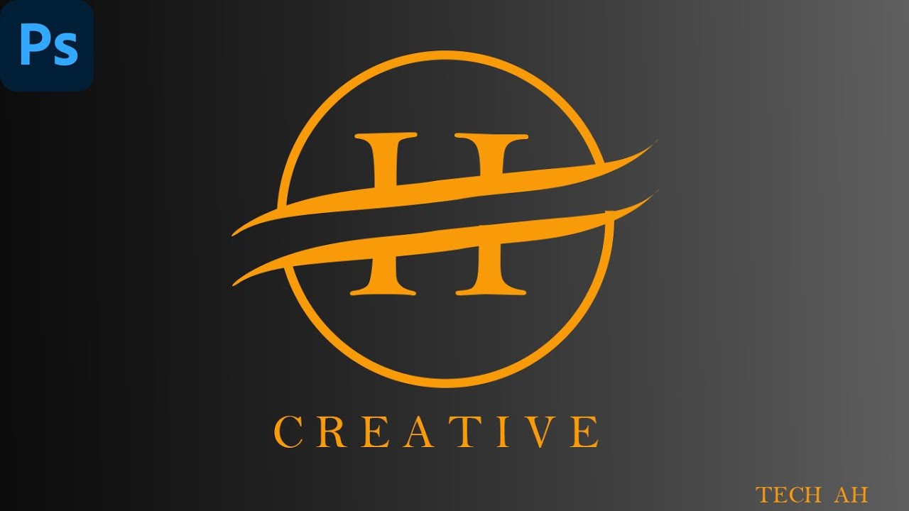 Creative H Letter Unique Logo Design Photoshop 2024