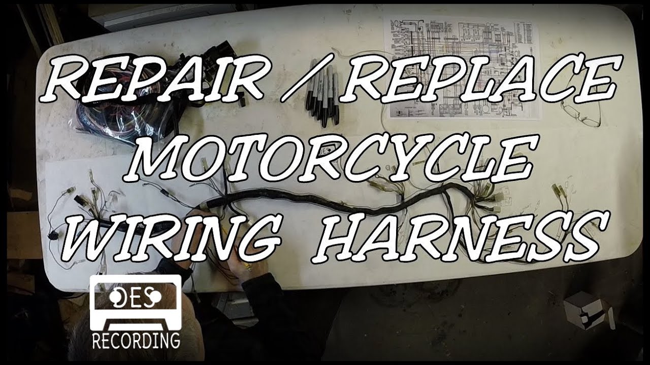Motorcycle Wiring Harness  Repair Replace Loom how-to rebuild new wires connectors