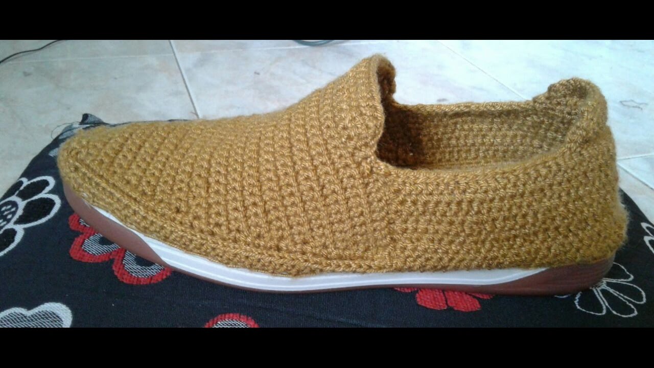 Zapato mocasín en crochet