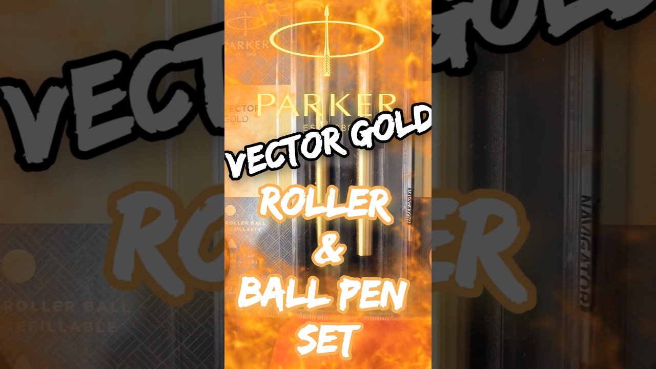 Parker Vector Gold Roller Pen And Ball Pen Set 