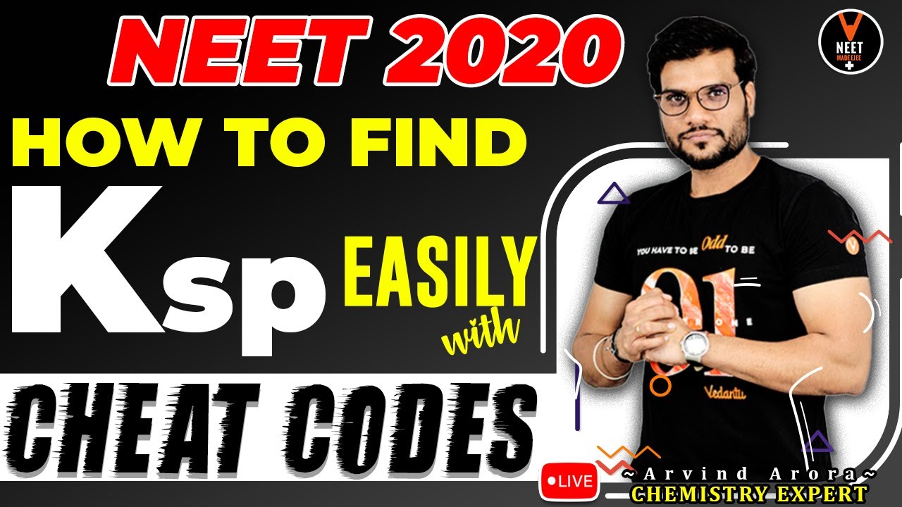 Trick to Solve Solubility Product (ksp) Questions |  NEET Chemistry Cheat Codes #6 | Arvind Arora
