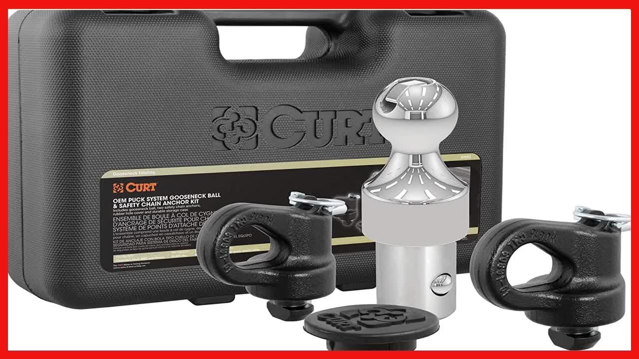 CURT 60692 OEM Puck System Gooseneck Hitch Kit, 30K, 2 516 In Ball, Fits Select Silverado, Sierra 2
