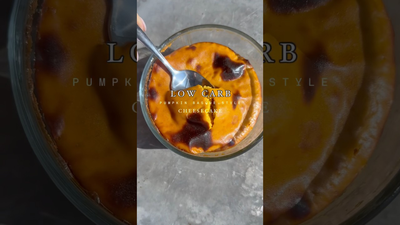 Low Carb Sugar Free Basque Pumpkin Cheesecake!