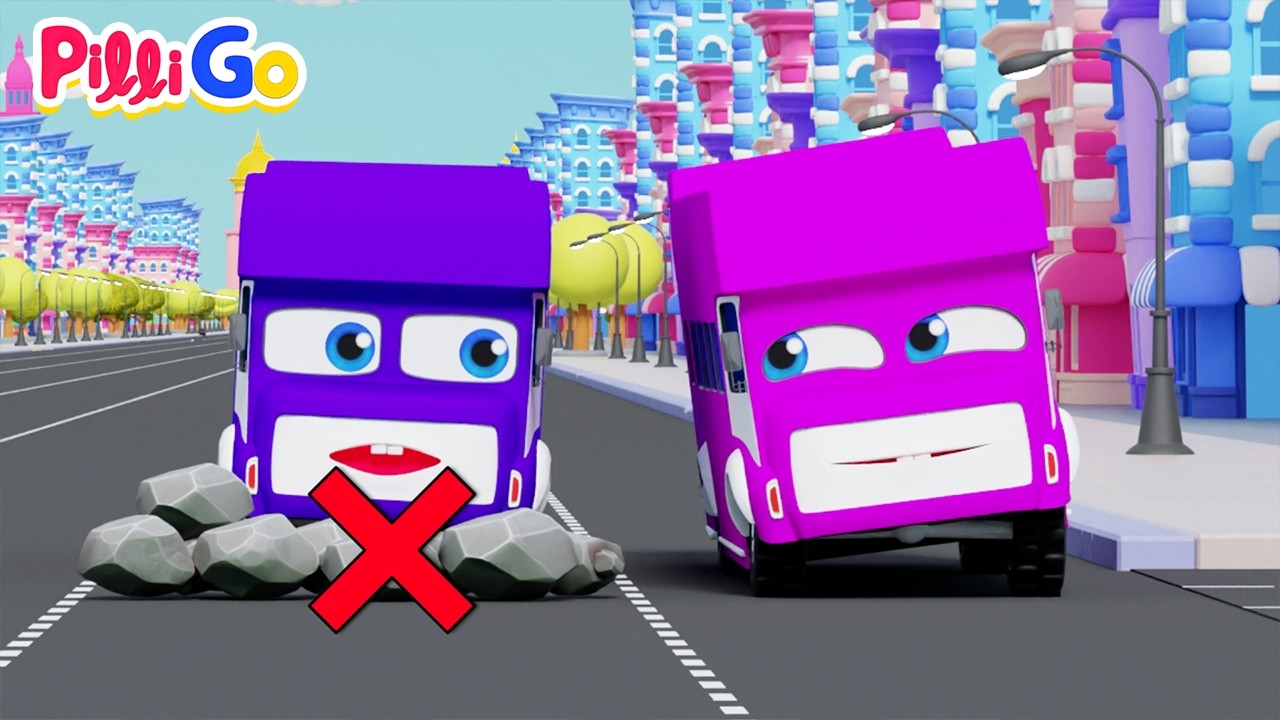 Colorful buses | Learn upto 7 | Nursery rhymes and kids songs | Pilli Go | Bus Songs | 123' & Colors