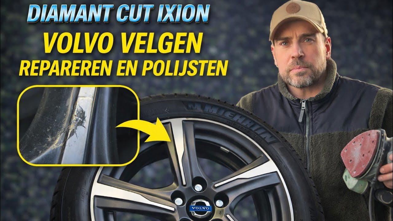 Volvo Ixion velgen herstellen als beginner: stap-voor-stap: Repareren Schuren Polijsten: Diamand cut