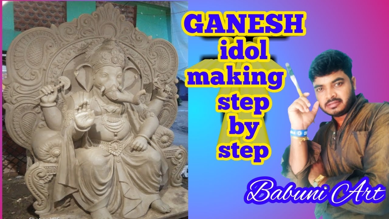 How to make Ganesh idol step by step 2022 / borikina,balisahi Ganesh Idol making 