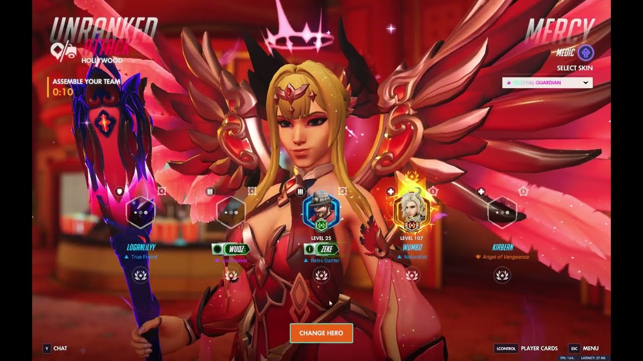 Mercy Quick Play Gameplay - Mythic Skin with Galatic Weapon - Overwatch