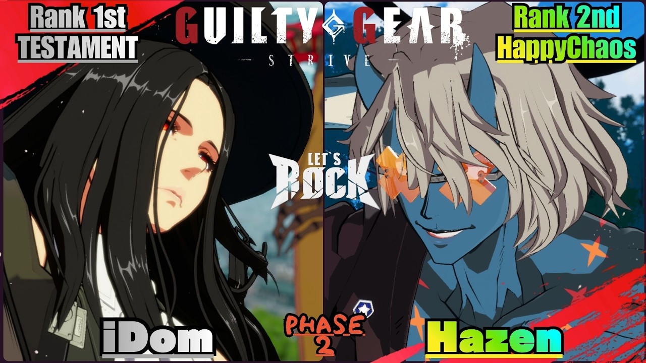 GGST➤Rank 1st TESTAMENT / テスタメント [ iDom ] vs Rank 2nd HappyChaos / ケイオス [ Hazen ]