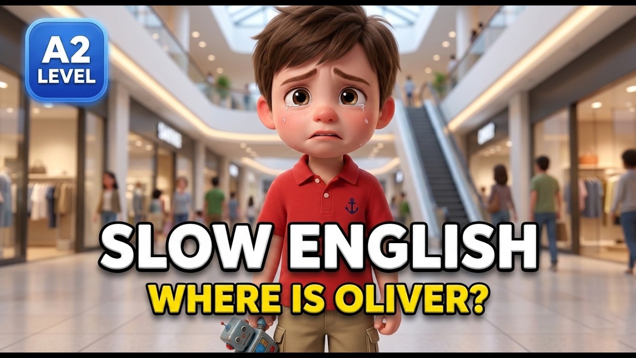 Oliver Gets Lost at the Mall | English Listening Story for Beginners (A2 Level)