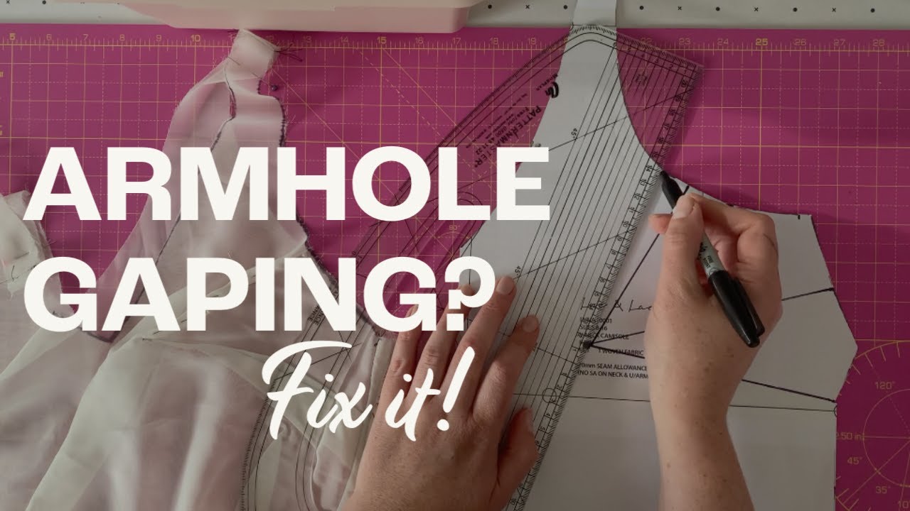 Fix a gaping armhole with this easy pattern alteration | Remove excess from the Luna sleeveless top