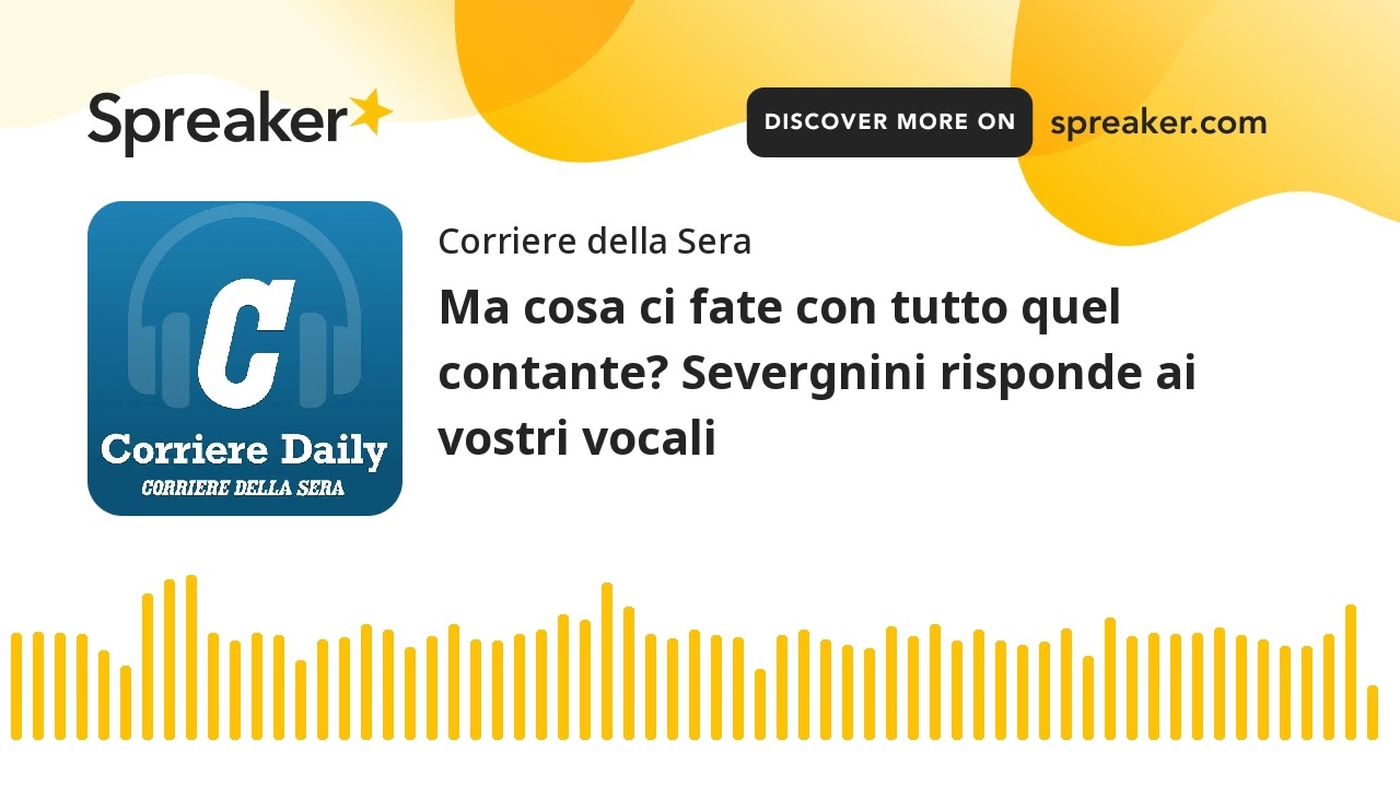 Ma cosa ci fate con tutto quel contante? Severgnini risponde ai vostri vocali