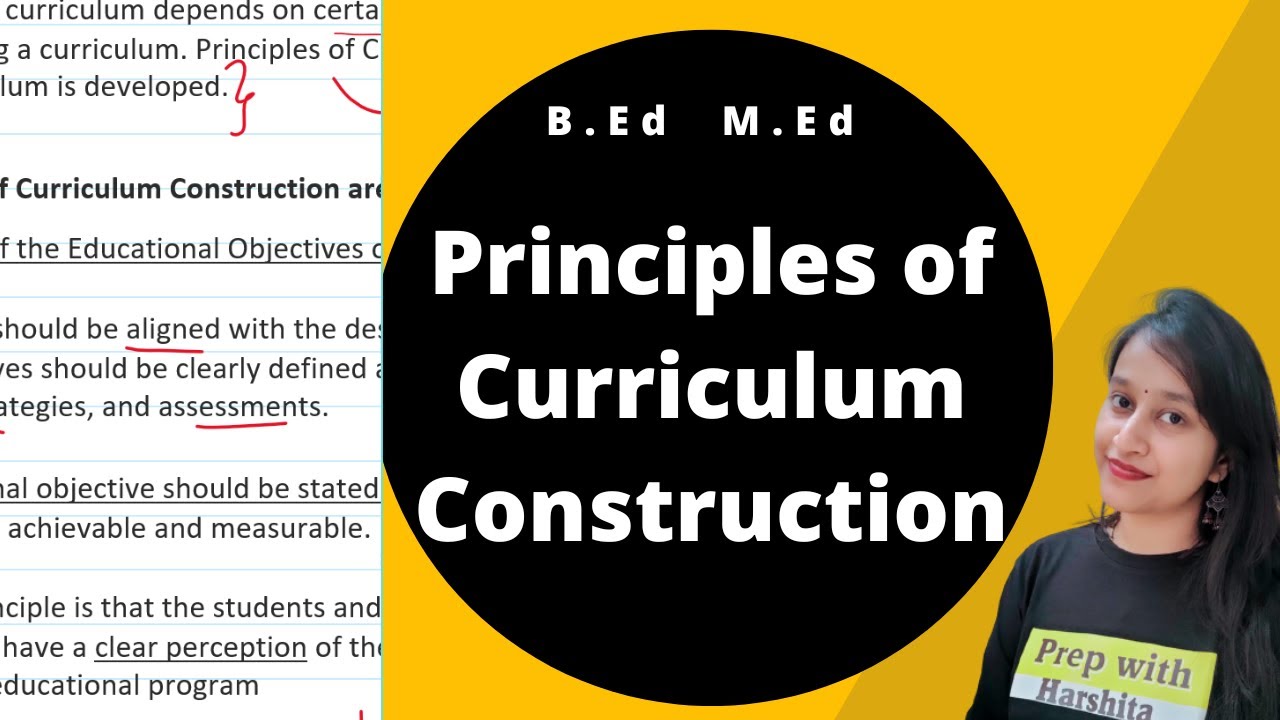 Principles of Curriculum Construction