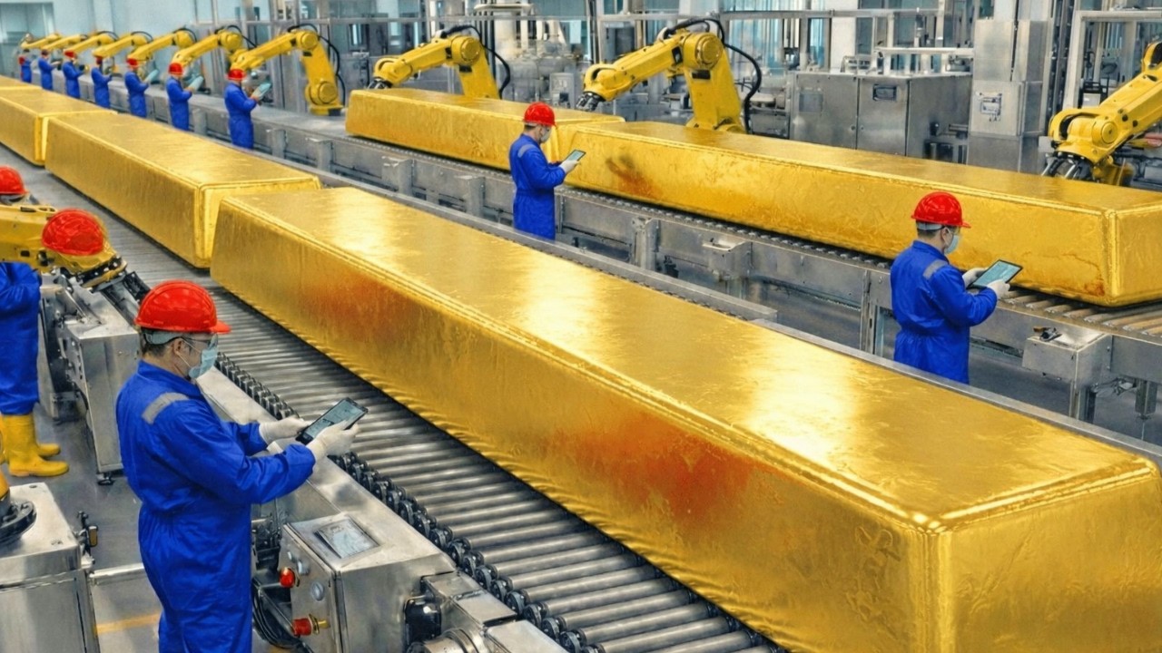 Inside the Gold Mining Factory: How Gold Bars Are Mined and Refined (Full Process)