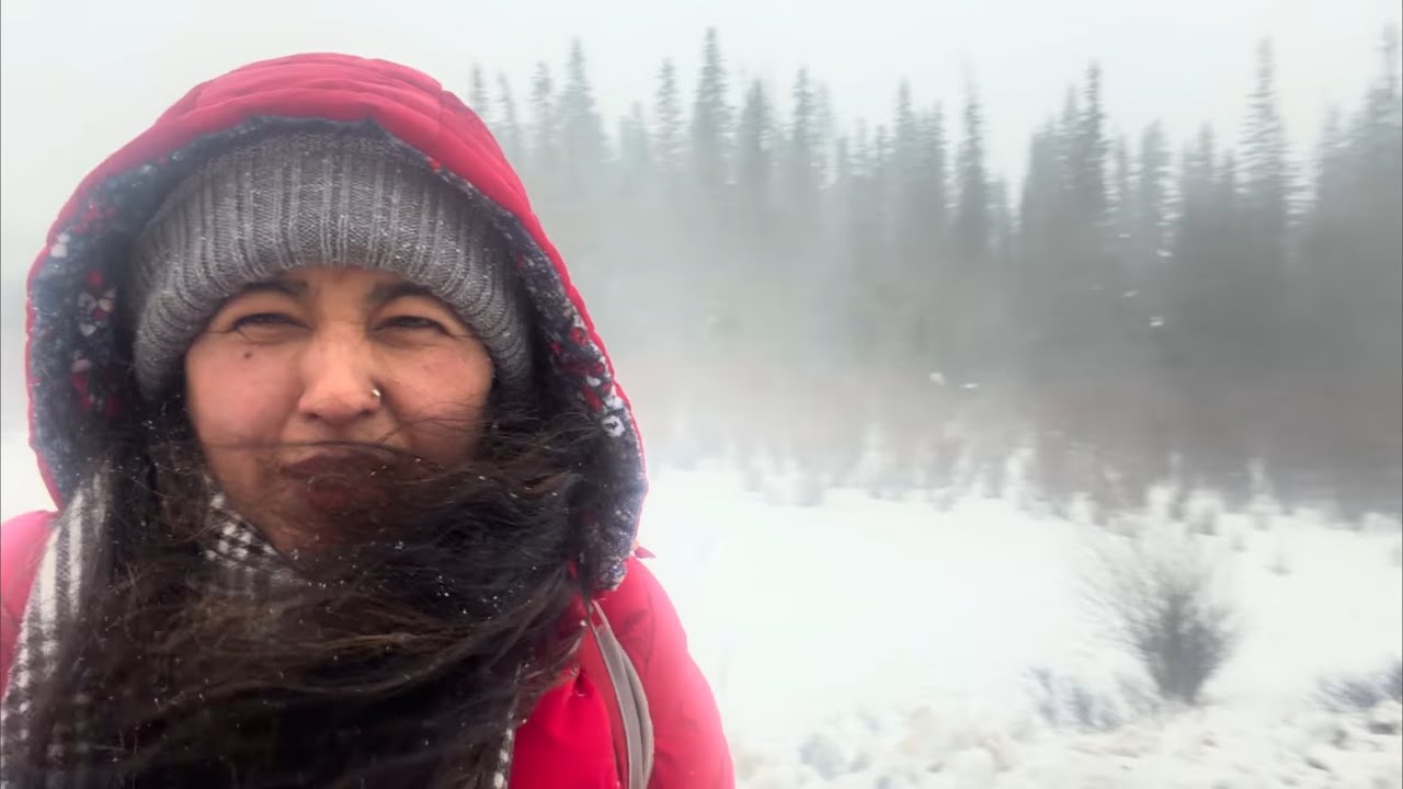 Aaj toh tuphan me fasata fasate bachha gayi // walking on frozen lake 