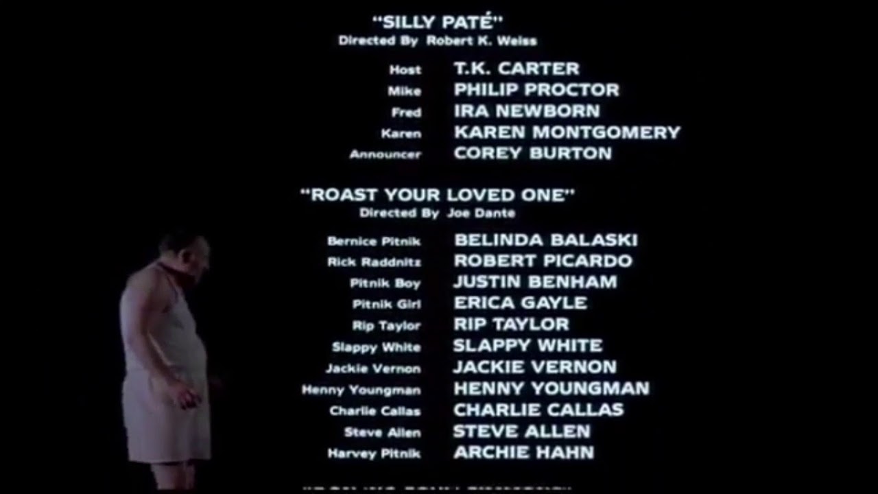 End credits of Amazon women on the moon w/ Silly Pâté