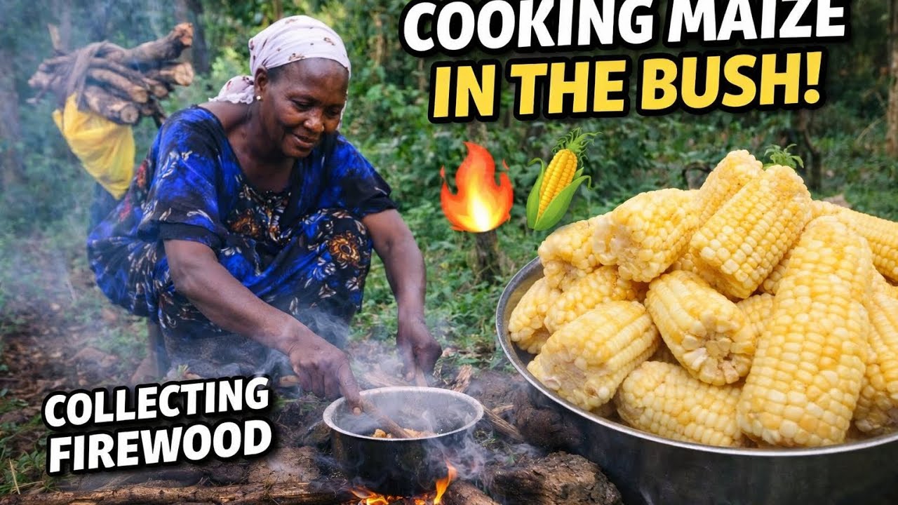 “Real Village Cooking – Mata Goes to the Bush and Makes Lunch 🌽🔥”