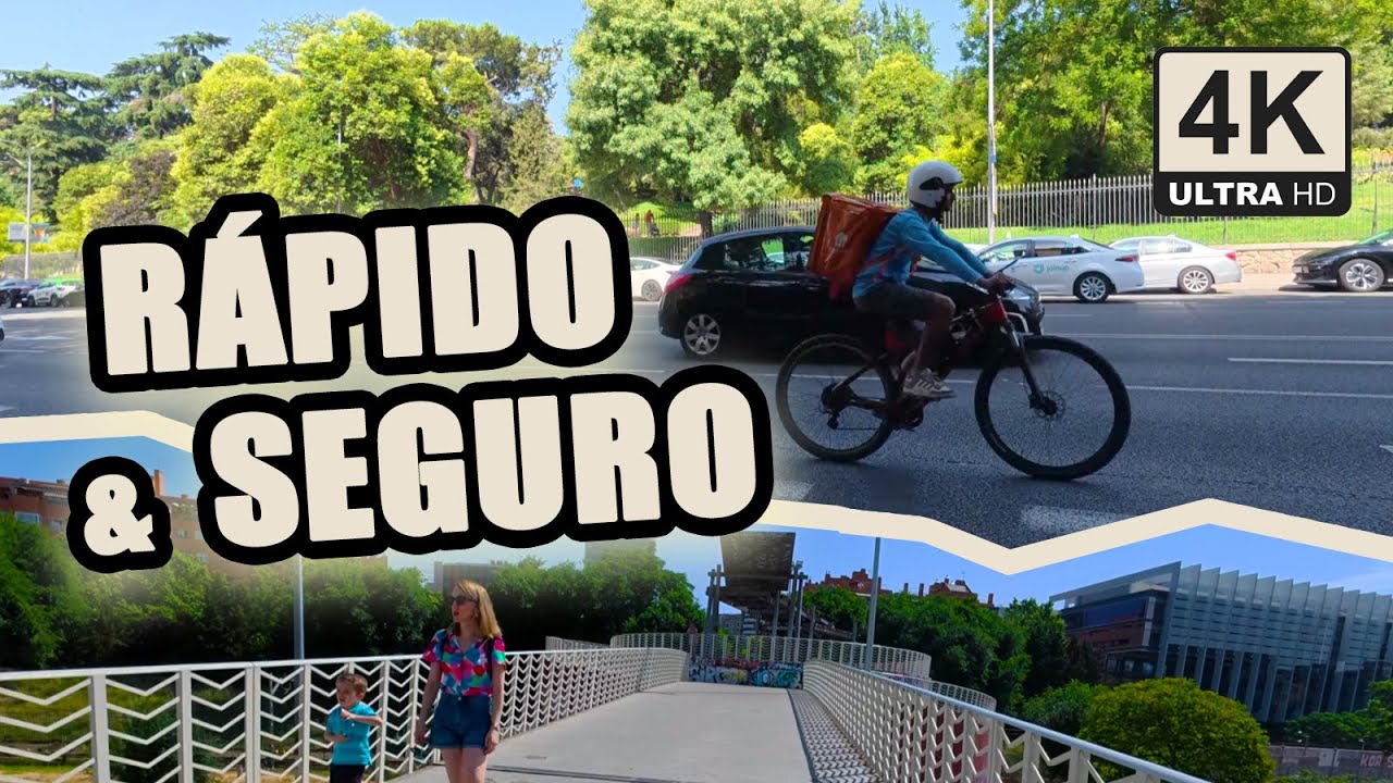 🚴‍♂️ de Delicias al Retiro en menos de 10 minutos en bici | 4k