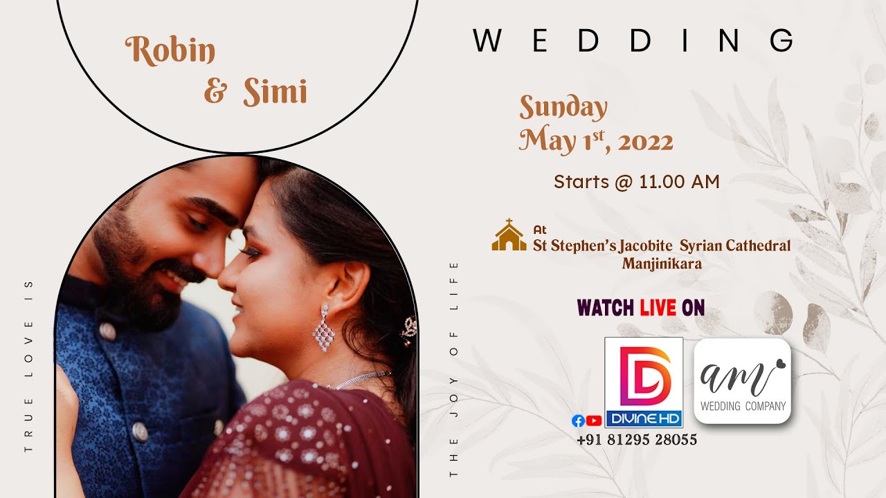 [ WEDDING CEREMONY ] ROBIN & SIMI [ AT. ST. STEPHEN'S JACOBITE CATHEDRAL, MANJINIKARA ]