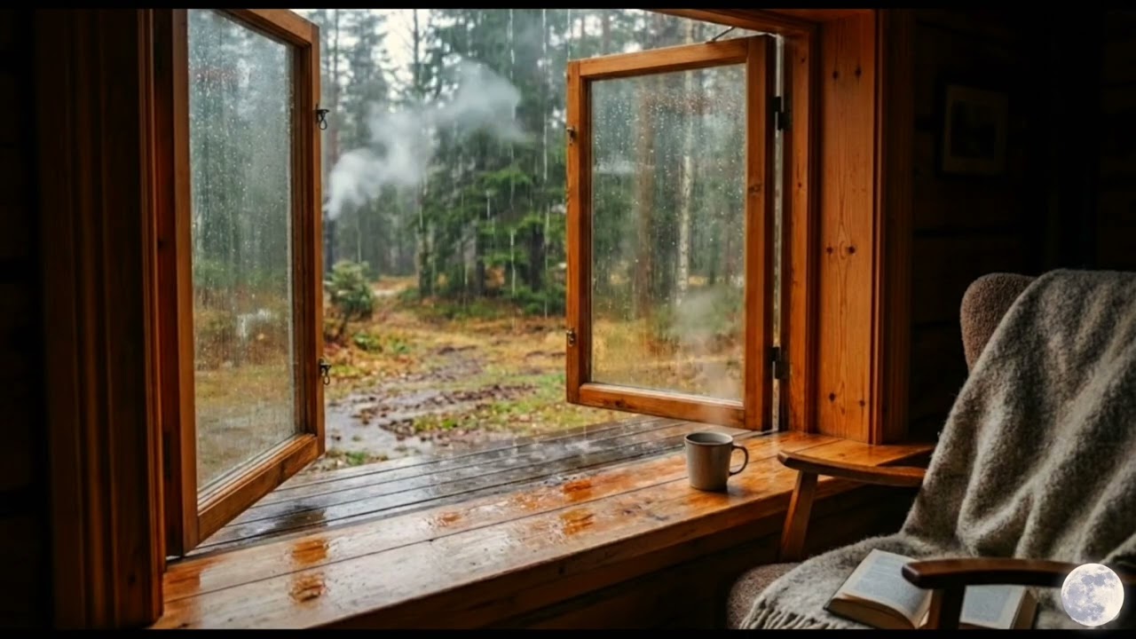 Deep Drift — Quiet Ambience 🌧️ Rain Through an Open Cabin Window 2 Hours
