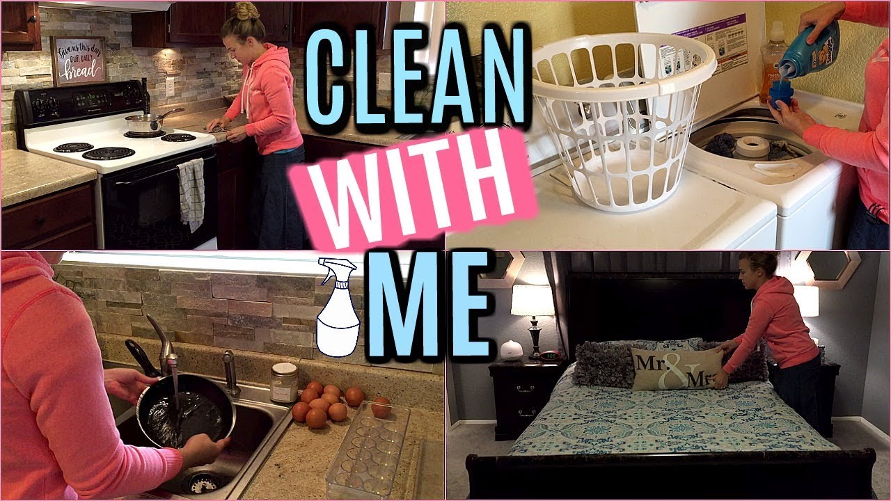 CLEAN WITH ME | CLEANING and LAUNDRY AFTER VACATION | SPEED CLEANING | Hannah's Happy Home