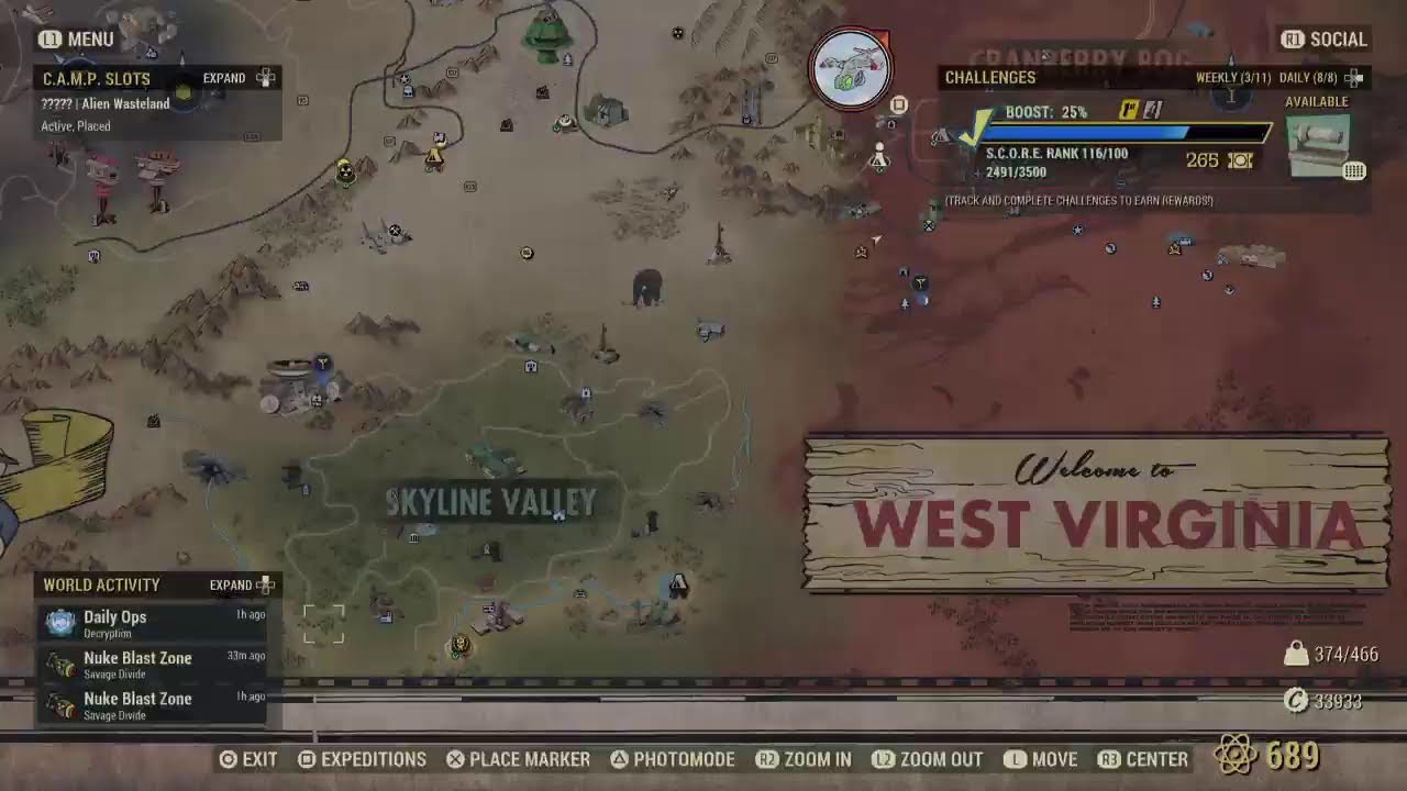 Day 48 of Coming back to PS Fallout 76 just doing Dailies and chatting with some friends