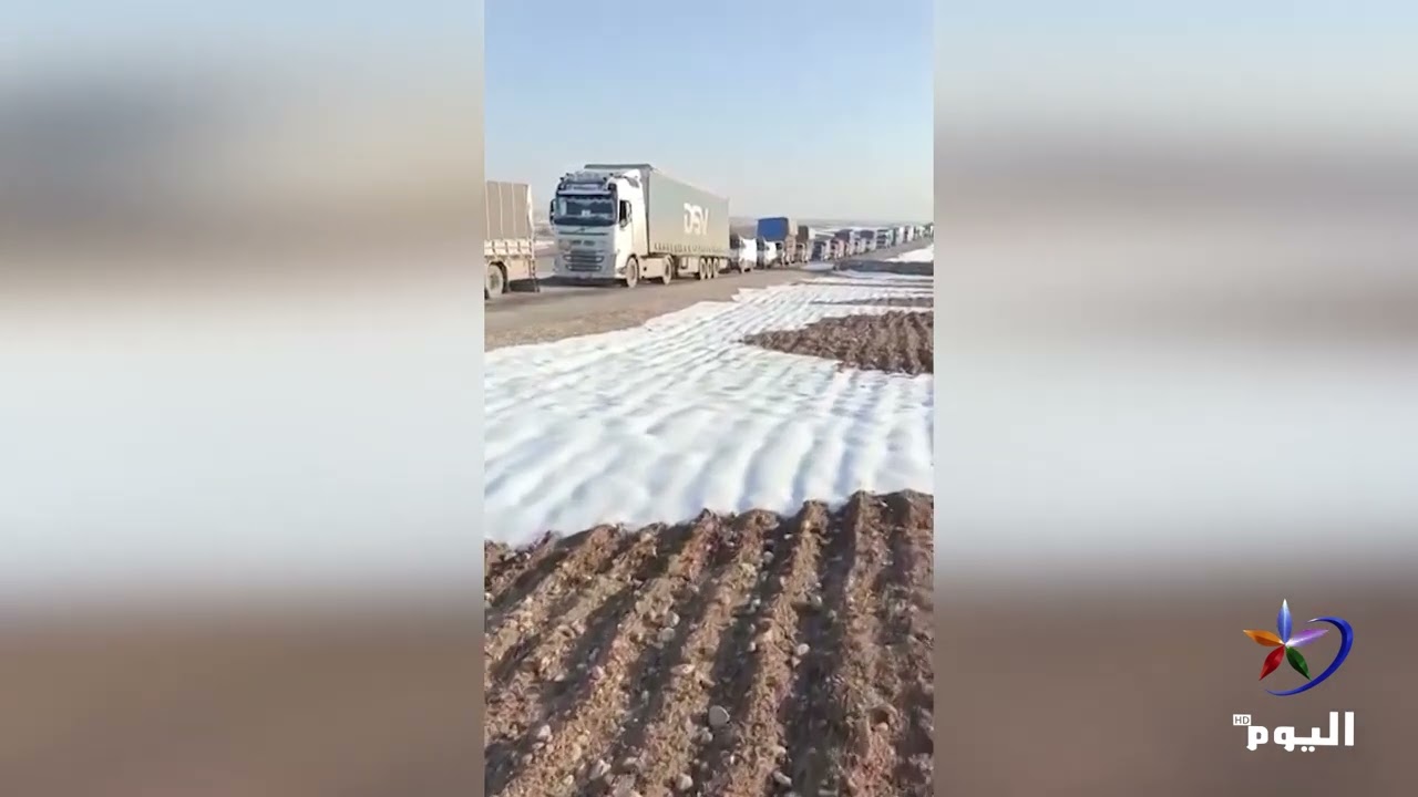 مشاهد تظهر وصول مساعدات إنسانية مقدمة من الأمم المتحدة إلى كوباني المحاصرة